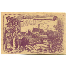 Банкнота 10 геллеров 1920 года Австрия — Унгенах (нотгельд) (аверс)