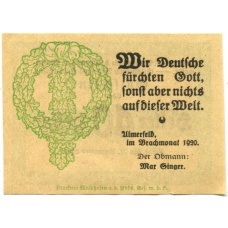Банкнота 40 геллеров 1920 года Австрия — Ульмерфельд-Хаусменинг (нотгельд) (реверс)