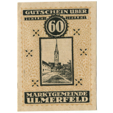 Банкнота 60 геллеров 1920 года Австрия — Ульмерфельд (нотгельд) (аверс)