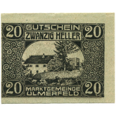 Банкнота 20 геллеров 1920 года Австрия — Ульмерфельд (нотгельд) (реверс)