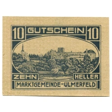 Банкнота 10 геллеров 1920 года Австрия — Ульмерфельд (нотгельд) (реверс)