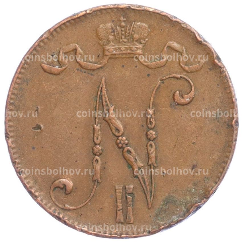 Монета 5 пенни 1916 года Русская Финляндия (вид 2)