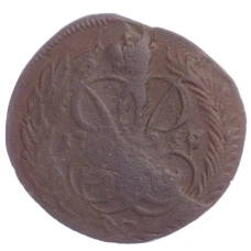 Монета Денга 1759 года (аверс)