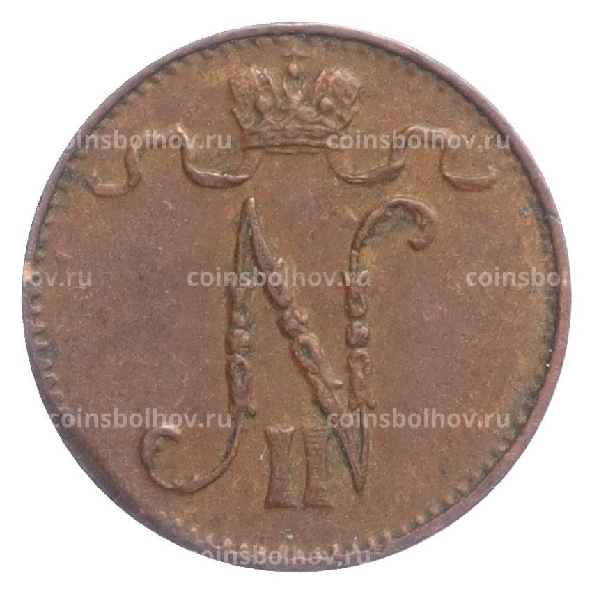 Монета 1 пенни 1915 года Русская Финляндия (вид 2)