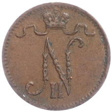 Монета 1 пенни 1916 года Русская Финляндия (реверс)