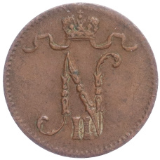 Монета 1 пенни 1916 года Русская Финляндия (реверс)