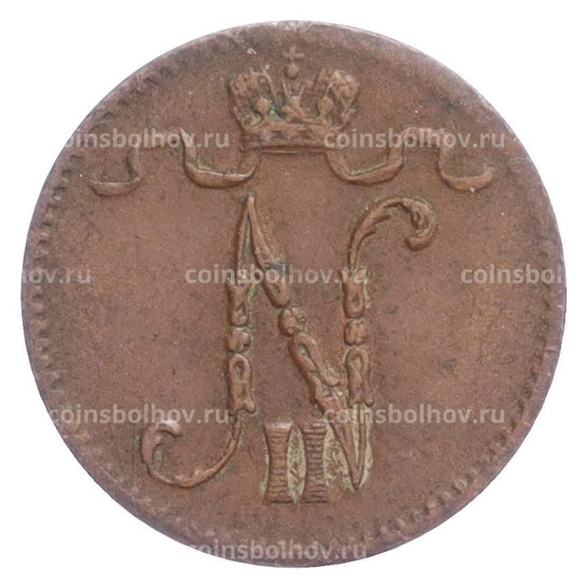Монета 1 пенни 1916 года Русская Финляндия (вид 2)