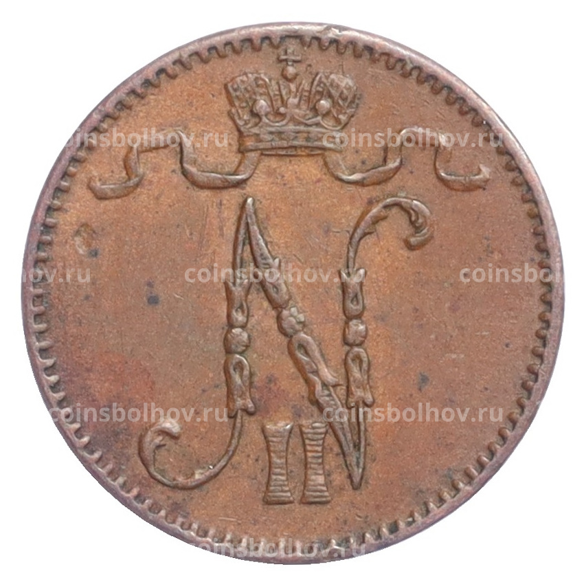 Монета 1 пенни 1914 года Русская Финляндия (вид 2)