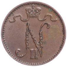 Монета 1 пенни 1914 года Русская Финляндия (реверс)