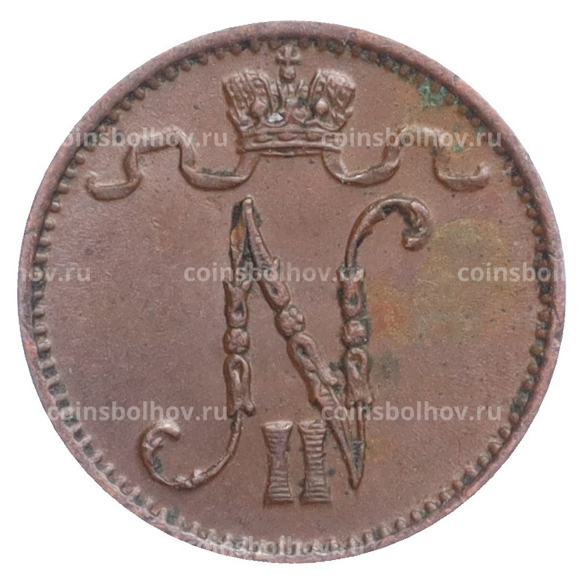 Монета 1 пенни 1914 года Русская Финляндия (вид 2)