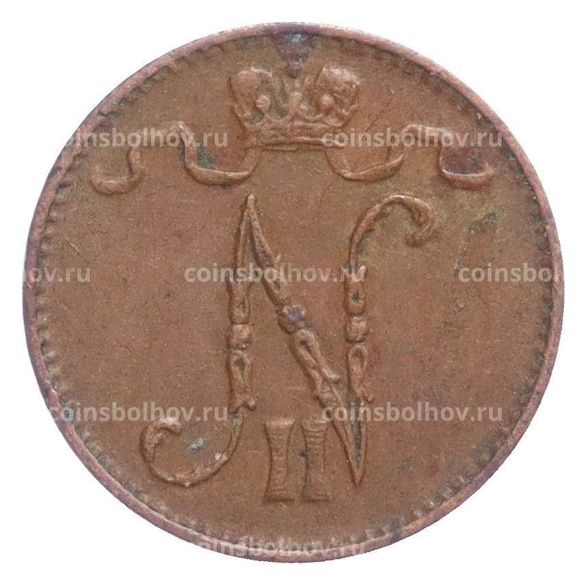 Монета 1 пенни 1913 года Русская Финляндия (вид 2)