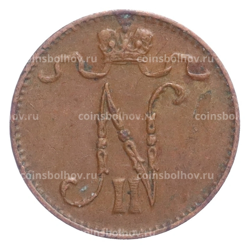 Монета 1 пенни 1913 года Русская Финляндия (вид 2)
