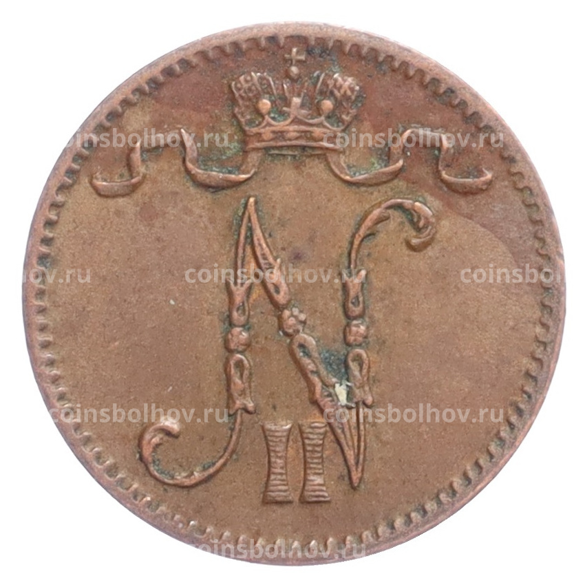 Монета 1 пенни 1913 года Русская Финляндия (вид 2)