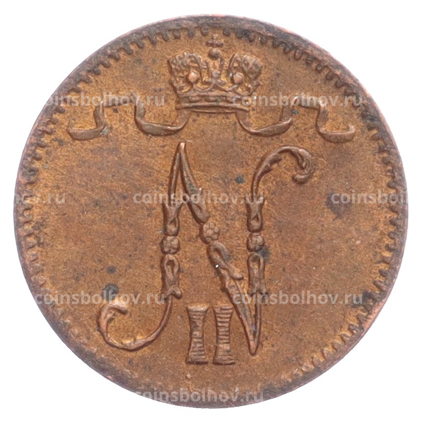 Монета 1 пенни 1916 года Русская Финляндия (вид 2)