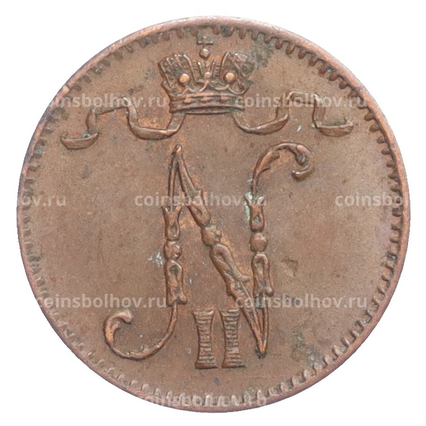 Монета 1 пенни 1911 года Русская Финляндия (вид 2)
