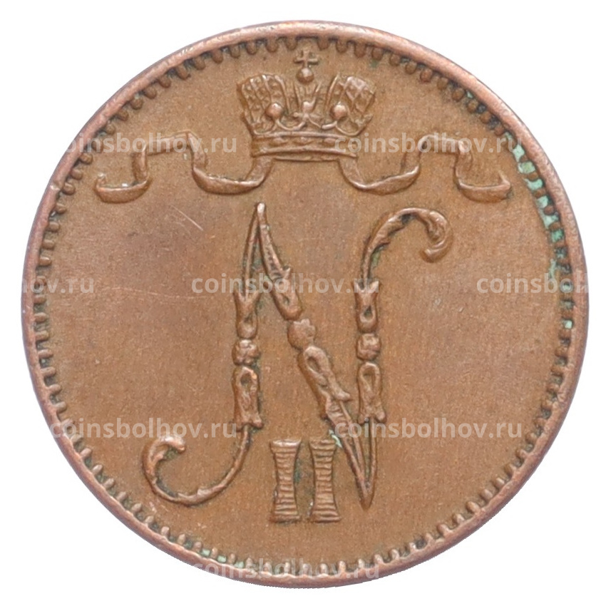 Монета 1 пенни 1914 года Русская Финляндия (вид 2)