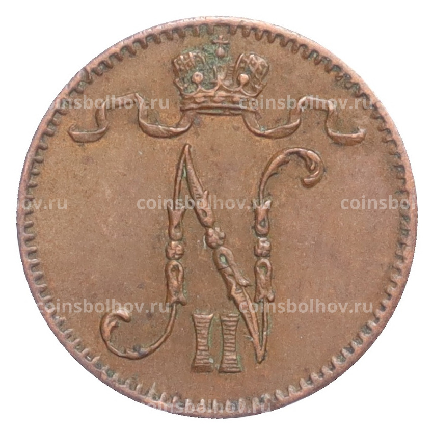 Монета 1 пенни 1914 года Русская Финляндия (вид 2)