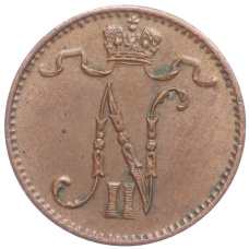 Монета 1 пенни 1911 года Русская Финляндия (реверс)