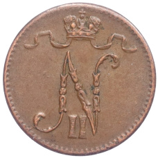 Монета 1 пенни 1916 года Русская Финляндия (реверс)