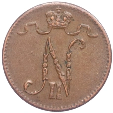 Монета 1 пенни 1916 года Русская Финляндия (реверс)