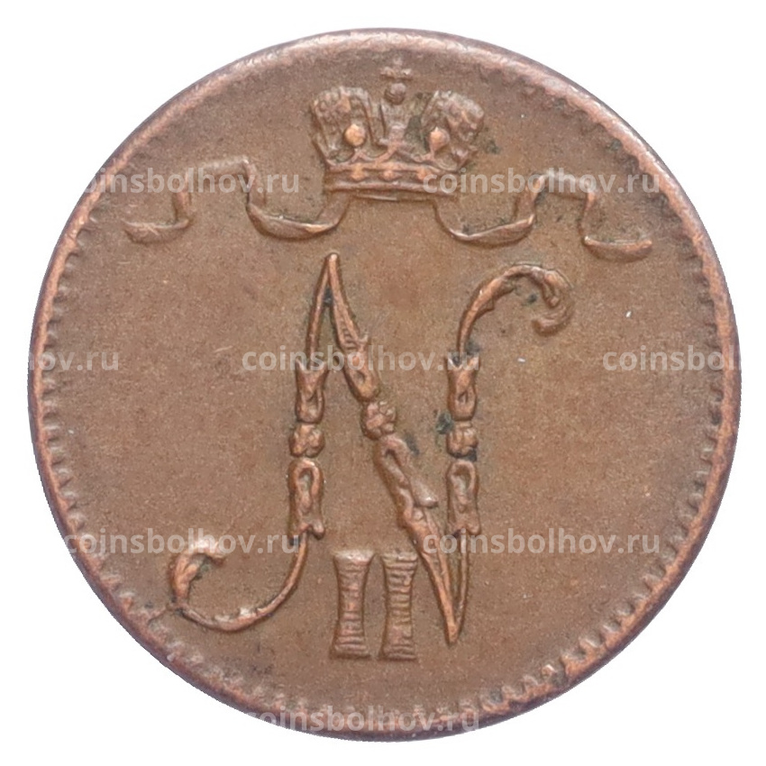 Монета 1 пенни 1916 года Русская Финляндия (вид 2)