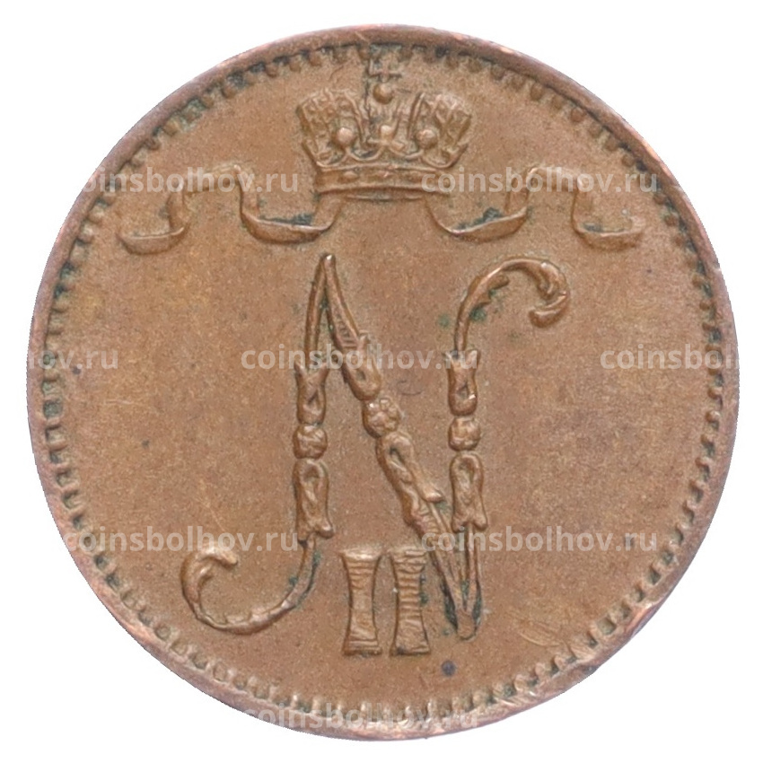 Монета 1 пенни 1915 года Русская Финляндия (вид 2)