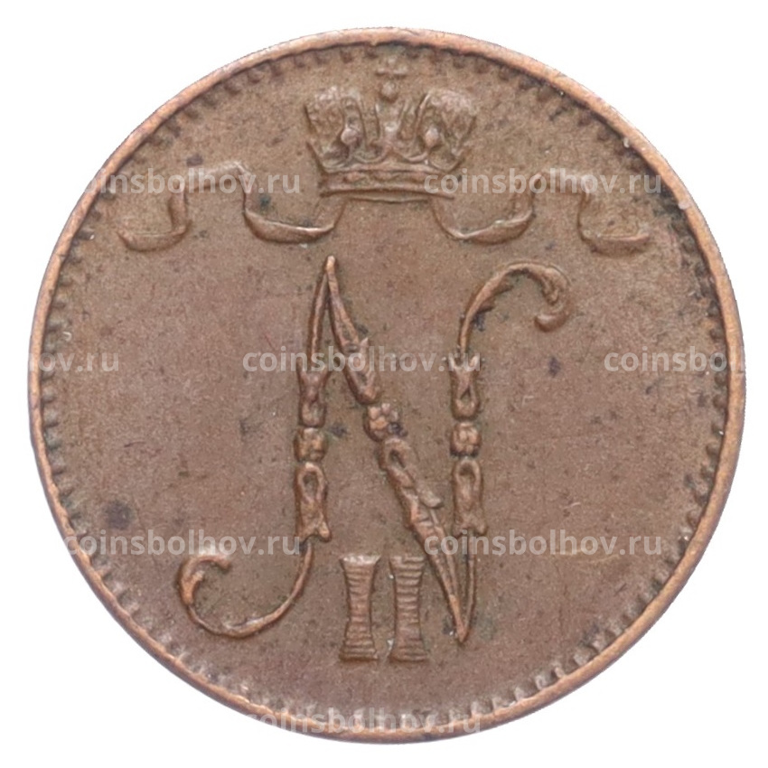 Монета 1 пенни 1911 года Русская Финляндия (вид 2)