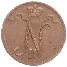 Монета 1 пенни 1916 года Русская Финляндия (реверс)