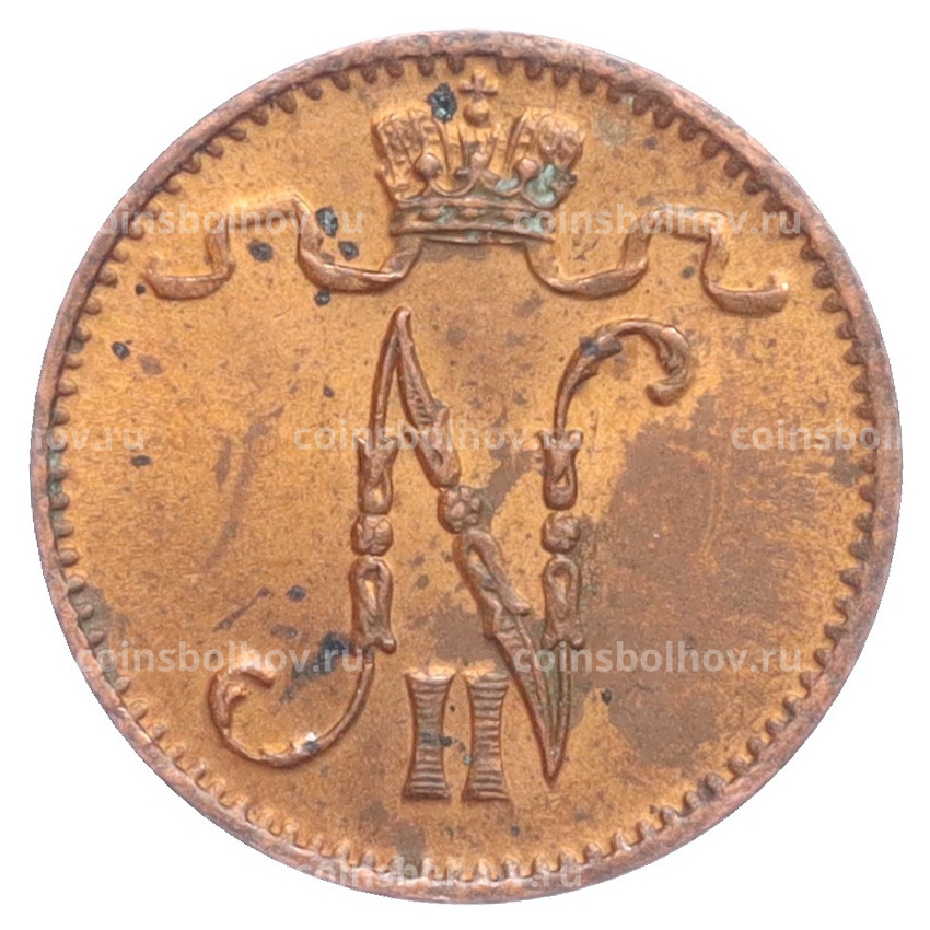 Монета 1 пенни 1914 года Русская Финляндия (вид 2)