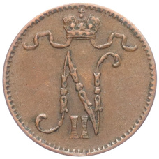 Монета 1 пенни 1911 года Русская Финляндия (реверс)