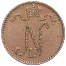 Монета 1 пенни 1914 года Русская Финляндия (реверс)