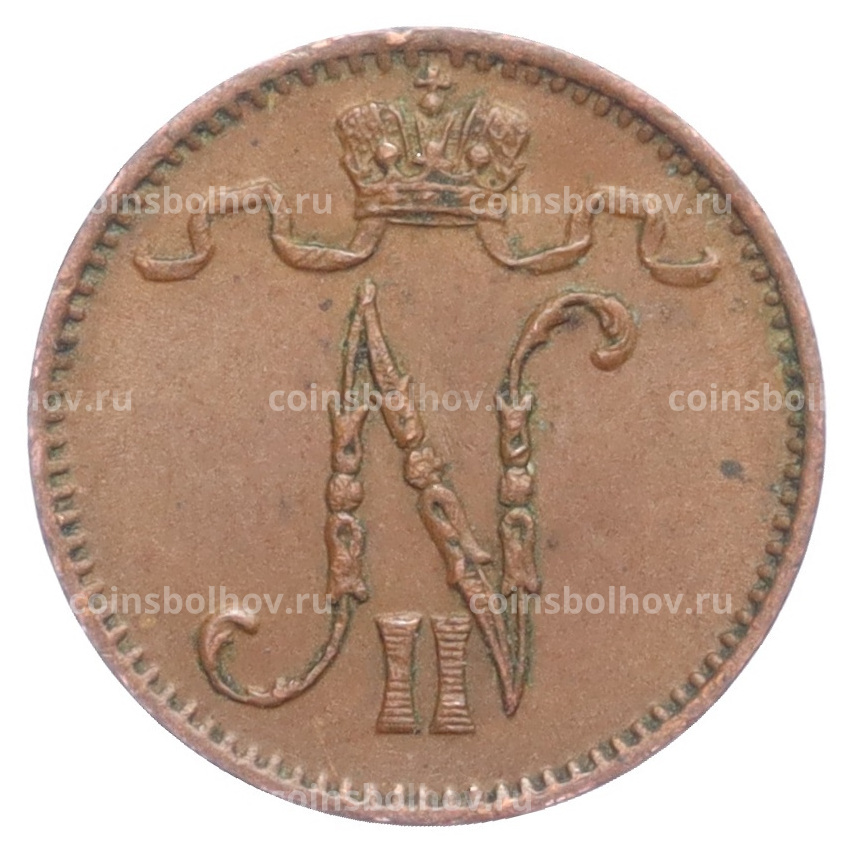Монета 1 пенни 1914 года Русская Финляндия (вид 2)