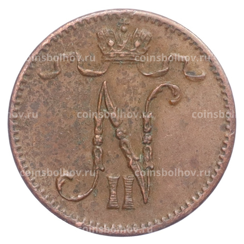 Монета 1 пенни 1915 года Русская Финляндия (вид 2)