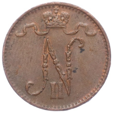 Монета 1 пенни 1912 года Русская Финляндия (реверс)