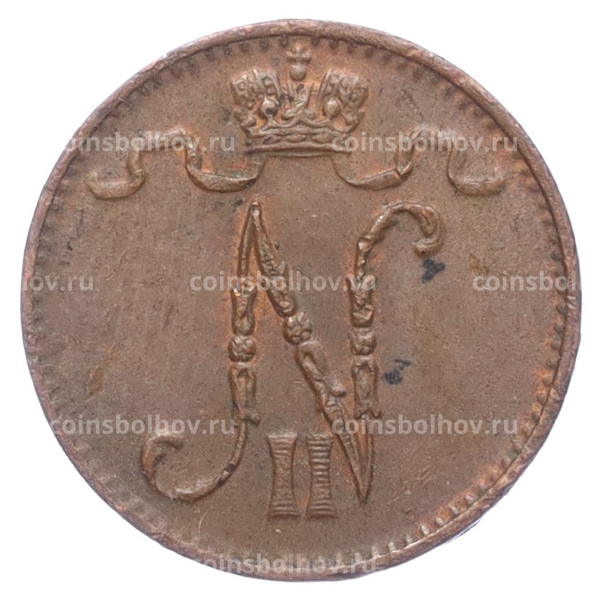 Монета 1 пенни 1912 года Русская Финляндия (вид 2)