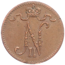 Монета 1 пенни 1916 года Русская Финляндия (реверс)