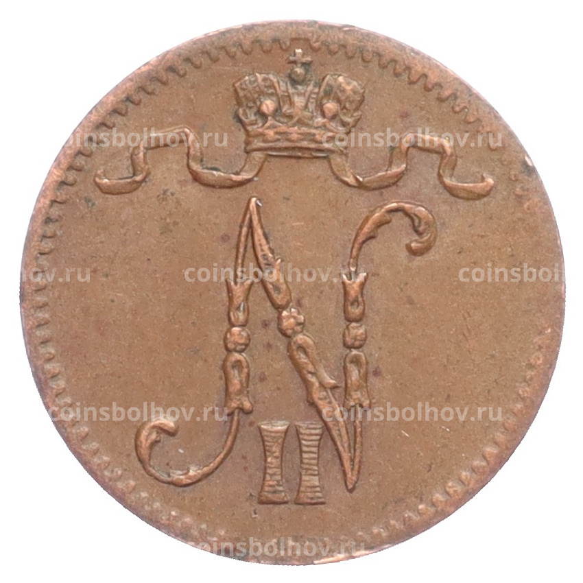 Монета 1 пенни 1916 года Русская Финляндия (вид 2)