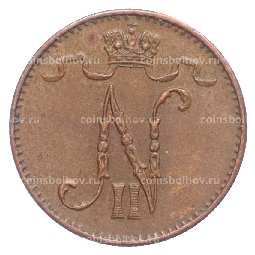 Монета 1 пенни 1915 года Русская Финляндия (вид 2)