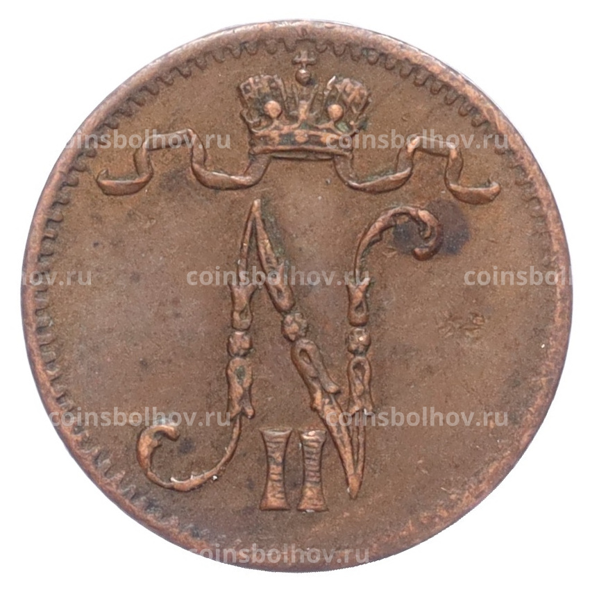 Монета 1 пенни 1916 года Русская Финляндия (вид 2)