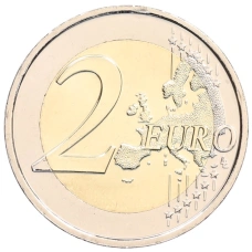 Монета 2 евро 2025 года Словения «100 лет со дня рождения Мики Мустера» (реверс)