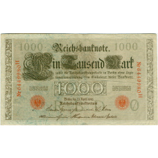 Банкнота 1000 марок 1910 года Германия (аверс)