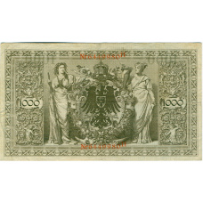 Банкнота 1000 марок 1910 года Германия (реверс)