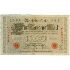 Банкнота 1000 марок 1910 года Германия (аверс)