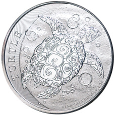 Монета 5 долларов 2015 года Ниуэ «Черепаха Бисса» (аверс)