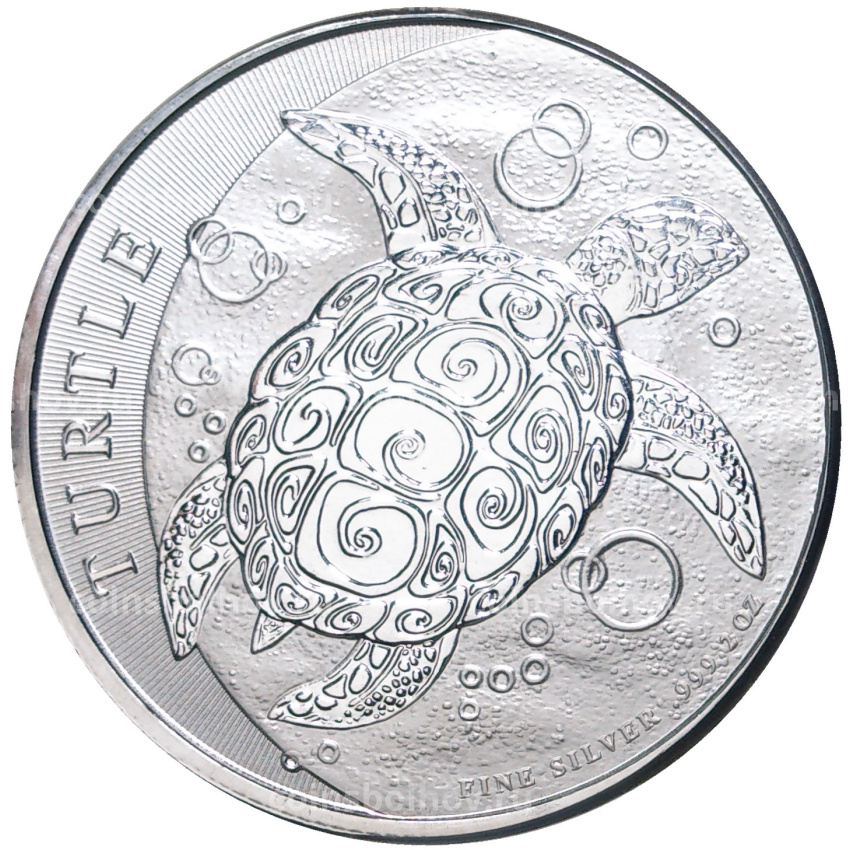 Монета 5 долларов 2015 года Ниуэ «Черепаха Бисса»