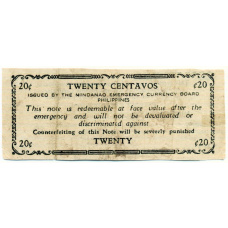 Банкнота 20 сентаво 1943 года Филиппины (Минданао, Администрация США) (вид 2)