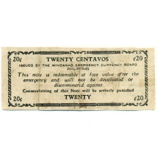 Банкнота 20 сентаво 1943 года Филиппины (Минданао, Администрация США) (реверс)