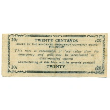 Банкнота 20 сентаво 1943 года Филиппины (Минданао, Администрация США) (реверс)