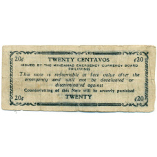 Банкнота 20 сентаво 1943 года Филиппины (Минданао, Администрация США) (вид 2)