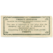 Банкнота 20 сентаво 1943 года Филиппины (Минданао, Администрация США) (вид 2)